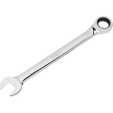 TITAN Combination Ratcheting Wrench, 1-1/16" Ratcheting Box End and Standard Open End 12614